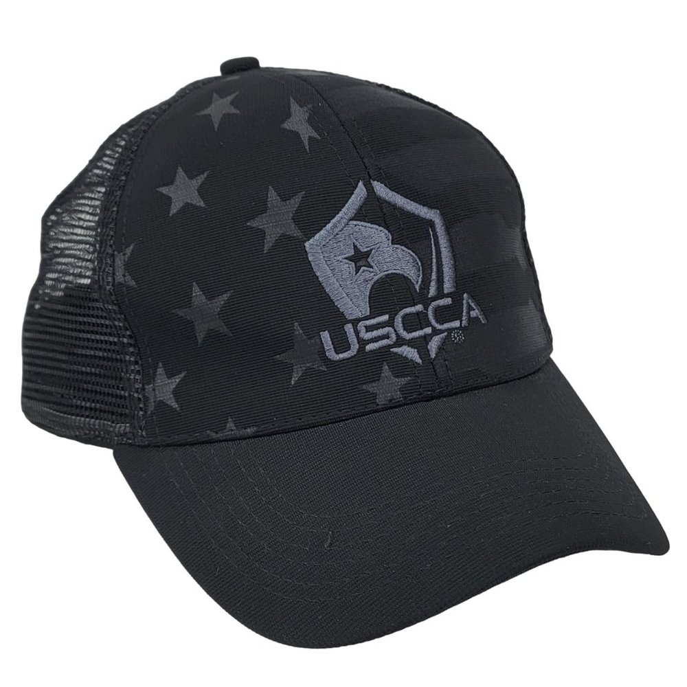 USCCA Trucker Hat Snapback Black Mesh Concealed Carry 2A Firearms‎ Shooting OSFM